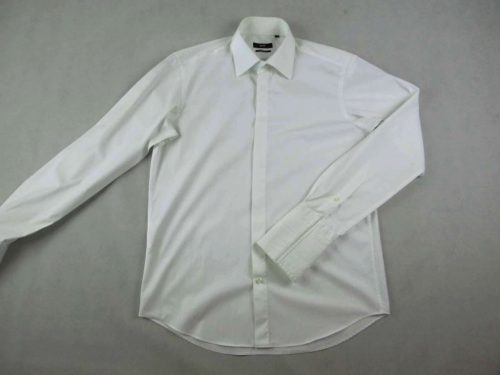 HUGO BOSS FÉRFI (M) ELEGÁNS HOSSZÚ UJJÚ MANDZSETTA GOMBOS REJTETT GOMBOS FEHÉR ING