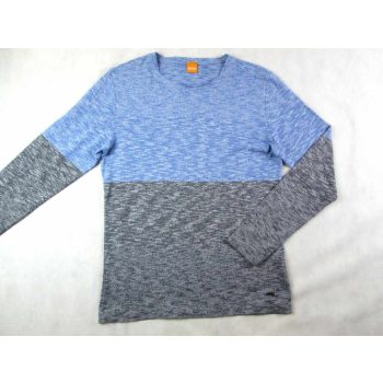   HUGO BOSS FÉRFI (M) KÉK-SÖTÉTSZÜRKE HOSSZÚ UJJÚ PAMUT FELSŐ