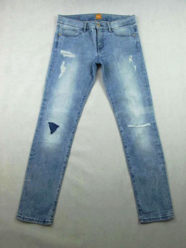 HUGO BOSS NŐI (M / L - W29 / L32) VILÁGOSKÉK SZTRECCSES KOPTATOTT FARMER