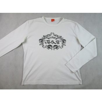   HUGO BOSS SPORTOS ELEGÁNS FÉRFI (L) FEHÉR HOSSZÚ UJJÚ PÓLÓ