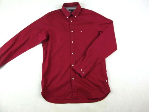 HUGO BOSS STRETCH FÉRFI (M) ELEGÁNS HOSSZÚ UJJÚ BORDÓ SZTRECCSES ING