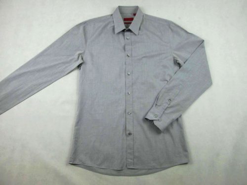 HUGO BOSS SLIM FIT FÉRFI (M) ELEGÁNS HOSSZÚ UJJÚ SZÜRKE ING