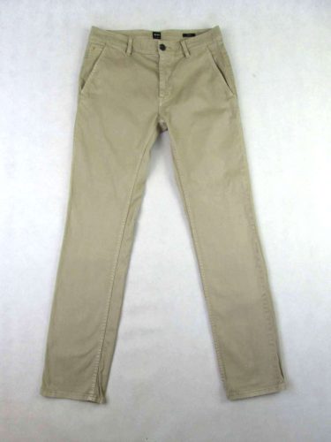 HUGO BOSS SLIM FIT FÉRFI (S - W30 / L32) SZTRECCSES BÉZS HOSSZÚNADRÁG