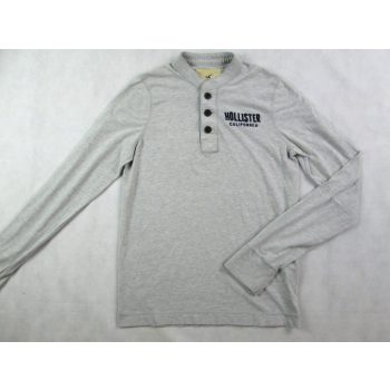 HOLLISTER HOSSZÚ UJJÚ SZÜRKE FÉRFI (M) VÉKONY PULÓVER
