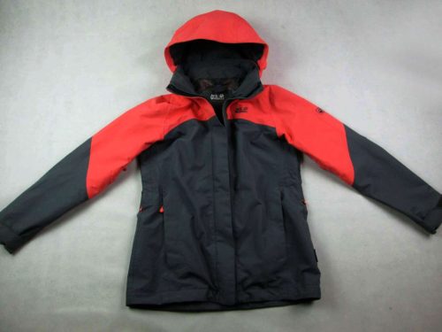 JACK WOLFSKIN NŐI (M) SÖTÉTSZÜRKE-KORALL SPORTOS ÁTMENETI DZSEKI / KABÁT