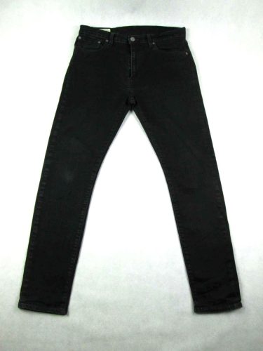 LEVIS 512 FÉRFI (M - W32 / L32) FEKETE ENYHÉN SZTRECCSES FARMERNADRÁG