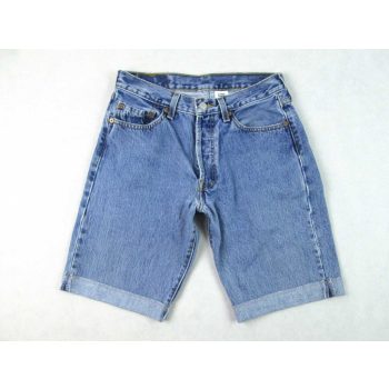   LEVIS 501 FÉRFI (XS - W29) VILÁGOSKÉK PROFIN ÁTALAKÍTOTT FARMER RÖVIDNADRÁG / TÉRDNADRÁG