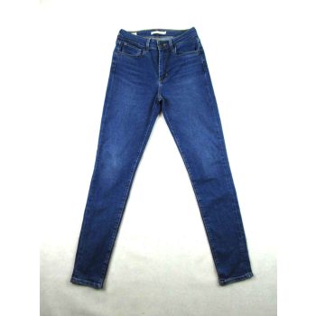   LEVIS 721 HIGH RISE SKINNY NŐI (S - W27/L30) KÉK MAGAS DEREKÚ SZTRECCSES FARMER
