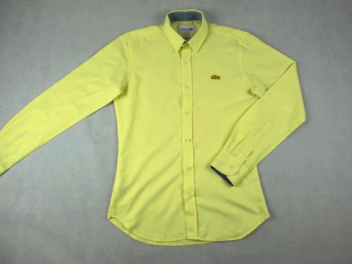 LACOSTE FÉRFI (S) ELEGÁNS HOSSZÚ UJJÚ VAJ SZÍNŰ ING