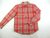 LEVIS FÉRFI (L) ELEGÁNS PASZTELL-PIROS KOCKÁS HOSSZÚ UJJÚ ING