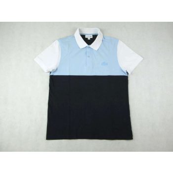   LACOSTE FÉRFI (M / S) SPORTOS ELEGÁNS RÖVID UJJÚ VILÁGOSKÉK-SÖTÉTKÉK RUGALMAS GALLÉROS PÓLÓ