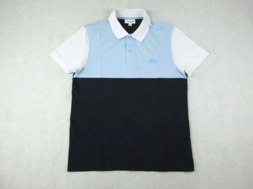 LACOSTE FÉRFI (M / S) SPORTOS ELEGÁNS RÖVID UJJÚ VILÁGOSKÉK-SÖTÉTKÉK RUGALMAS GALLÉROS PÓLÓ