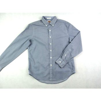   LEVIS FÉRFI (S) SÖTÉTSZÜRKE-FEHÉR ELEGÁNS KÖRMINTÁS HOSSZÚ UJJÚ ING