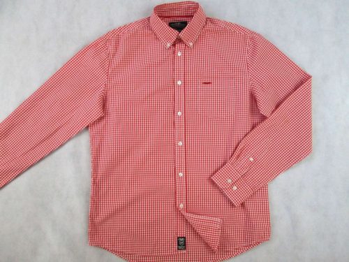 LONG ISLAND HAMPTON FÉRFI (M / L) ELEGÁNS PIROS-FEHÉR APRÓ KOCKÁS HOSSZÚ UJJÚ ING