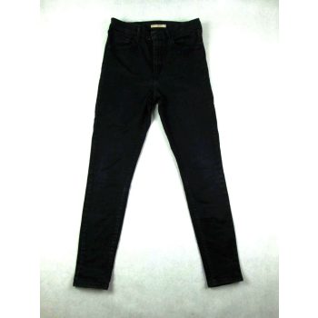   LEVIS MILE HIGH SUPER SKINNY NŐI (L - W31 / L30) SZTRECCSES FEKETE FARMER
