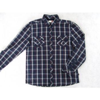   MUSTANG ELEGÁNS FEHÉR-SÖTÉTKÉK KOCKÁS HOSSZÚ UJJÚ FÉRFI (L) ING