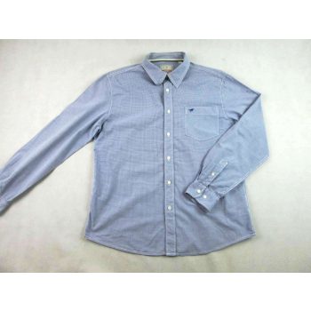   MUSTANG FÉRFI (L) ELEGÁNS HOSSZÚ UJJÚ FEHÉR-SÖTÉTSZÜRKE APRÓ KOCKÁS ING