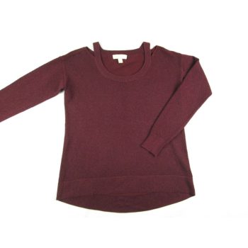   MICHAEL KORS ELEGÁNS RUGALMAS NŐI (S) BORDÓ PULÓVER FELSŐ