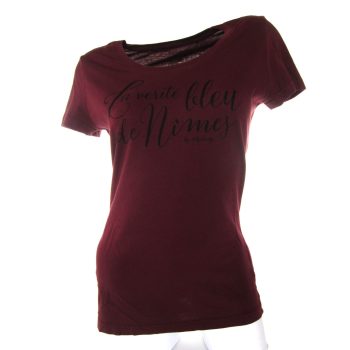 MUSTANG SÖTÉTBORDÓ RÖVID UJJÚ NŐI (S) PÓLÓ FELSŐ