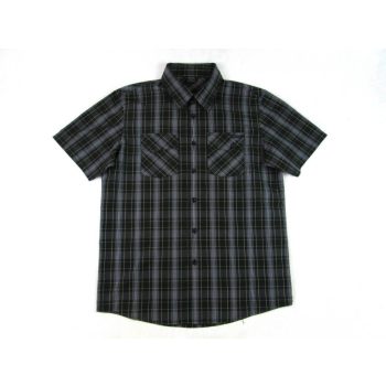 OAKLEY ELEGÁNS FEKETE KOCKÁS RÖVID UJJÚ FÉRFI (S) ING