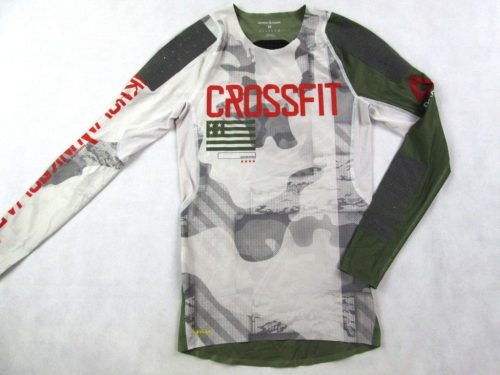 ÚJ! REEBOK CROSSFIT FÉRFI (M) SZÜRKE-PASZTELL-ZÖLD RUGALMAS KEVLÁR BETÉTES KOMPRESSZIÓS FELSŐ
