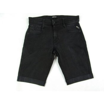   REPLAY FÉRFI (S - W30) FEKETE SZTRECCSES FARMER RÖVIDNADRÁG / TÉRDNADRÁG