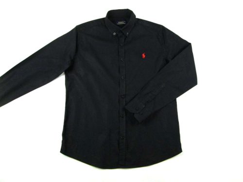 RALPH LAUREN FÉRFI (M) ELEGÁNS HOSSZÚ UJJÚ RUGALMAS FEKETE ING