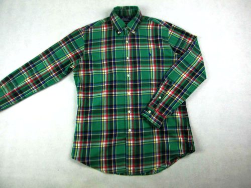 RALPH LAUREN FÉRFI (M) ELEGÁNS HOSSZÚ UJJÚ ZÖLD KOCKÁS ING