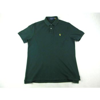   RALPH LAUREN FÉRFI (L / XL) ELEGÁNS SÖTÉTZÖLD RÖVID UJJÚ GALLÉROS PÓLÓ