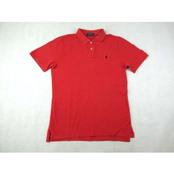   RALPH LAUREN FÉRFI (S) SPORTOS ELEGÁNS RÖVID UJJÚ PASZTELL-PIROS GALLÉROS PÓLÓ