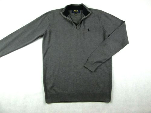 RALPH LAUREN FÉRFI (M) SÖTÉTSZÜRKE HOSSZÚ UJJÚ PULÓVER
