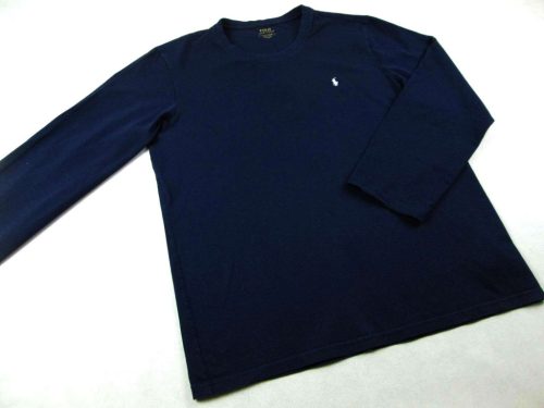 RALPH LAUREN FÉRFI (2XL) SÖTÉTKÉK HOSSZÚ UJJÚ PÓLÓ