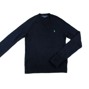   RALPH LAUREN NŐI (M) HOSSZÚ UJJÚ SÖTÉTKÉK PULÓVER FELSŐ