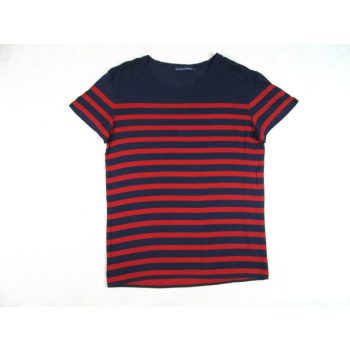   RALPH LAUREN RÖVID UJJÚ NŐI (M) PIROS-SÖTÉTKÉK CSÍKOS RUGALMAS FELSŐ