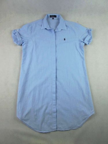 RALPH LAUREN NŐI (2XL) RÖVID UJJÚ VILÁGOSKÉK HOSSZÍTOTT KÖNNYED TUNIKAING