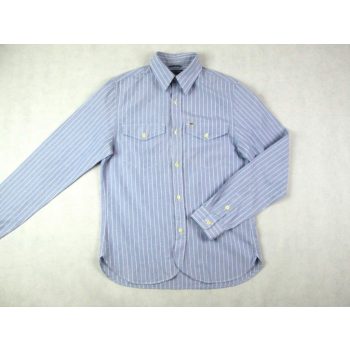   RALPH LAUREN RENDKÍVÜL ELEGÁNS HOSSZÚ UJJÚ FÉRFI (S) PASZTELL-KÉKES-SZÜRKE CSÍKOS ING