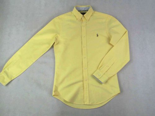 RALPH LAUREN SLIM FIT FÉRFI (S) ELEGÁNS PASZTELL-SÁRGA HOSSZÚ UJJÚ ING