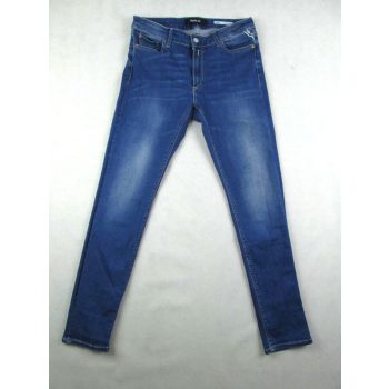   REPLAY LUZIEN SKINNY HIGH WAIST FIT NŐI (L - W31 / L30) KÉK SZTRECCSES FARMER