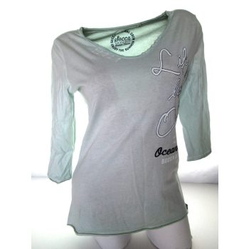   SOCCX (CAMP DAVID) CSINOS 3/4-ES UJJÚ NŐI (M) PASZTELL-ZÖLD RUGALMAS FELSŐ