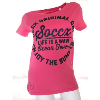   SOCCX (CAMP DAVID) RÖVID UJJÚ RÓZSASZÍN-PINK NŐI (S) PÓLÓ FELSŐ