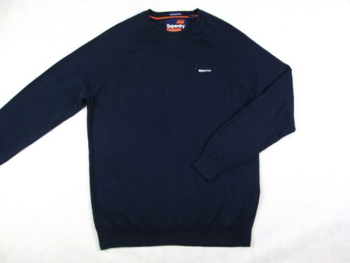 SUPERDRY ELEGÁNS NŐI (XL) RUGALMAS ÉJ SÖTÉTKÉK PULÓVER