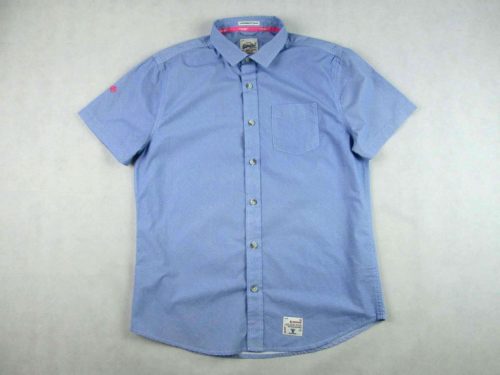 SUPERDRY ELEGÁNS RÖVID UJJÚ FÉRFI (2XL) VILÁGOSKÉK ING
