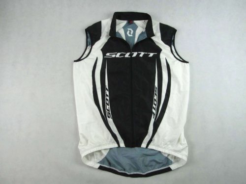 SCOTT FÉRFI (2XL) FEHÉR-FEKETE KERÉKPÁROS BICIKLIS VÍZÁLLÓ CIPZÁROS SZÉLMELLÉNY