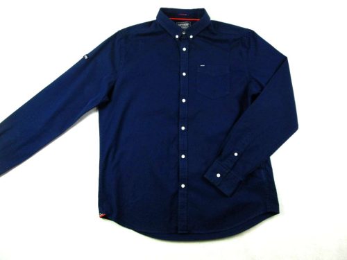 SUPERDRY FÉRFI (XL) HOSSZÚ UJJÚ ÉJ SÖTÉTKÉK ING