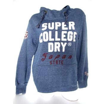   SUPERDRY HOSSZÚ UJJÚ NŐI (M) PASZTELL-KÉK KAPUCNIS PULÓVER