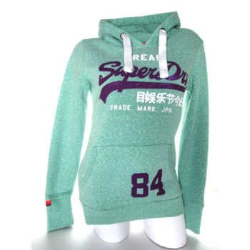   SUPERDRY HOSSZÚ UJJÚ NŐI (S) PASZTELL-ZÖLD KAPUCNIS PULÓVER