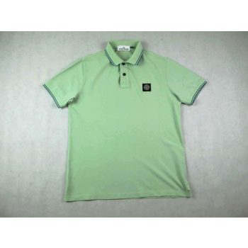   STONE ISLAND SLIM FIT FÉRFI (L) PASZTELL-ZÖLD SPORTOS ELEGÁNS GALLÉROS PÓLÓ