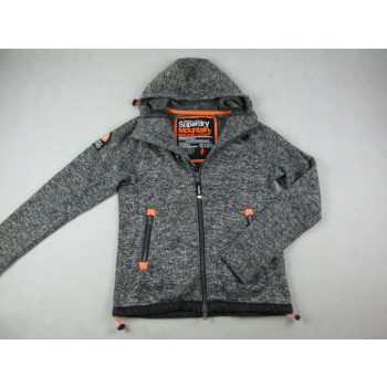   SUPERDRY NŐI (L) SZÜRKE MASSZÍV VASTAG OUTDOOR KAPUCNIS KARDIGÁN PULÓVER