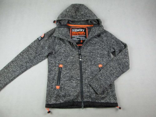 SUPERDRY NŐI (L) SZÜRKE MASSZÍV VASTAG OUTDOOR KAPUCNIS KARDIGÁN PULÓVER