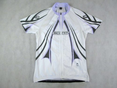 SCOTT RÖVID UJJÚ FÉRFI (L / XL) FEHÉR KERÉKPÁROS BICIKLIS LÉLEGZŐ SPORT FELSŐ